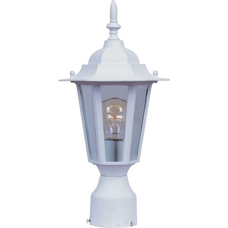 Builder Cast 1-Light 8 Wide White Outdoor Pole/Post Mount